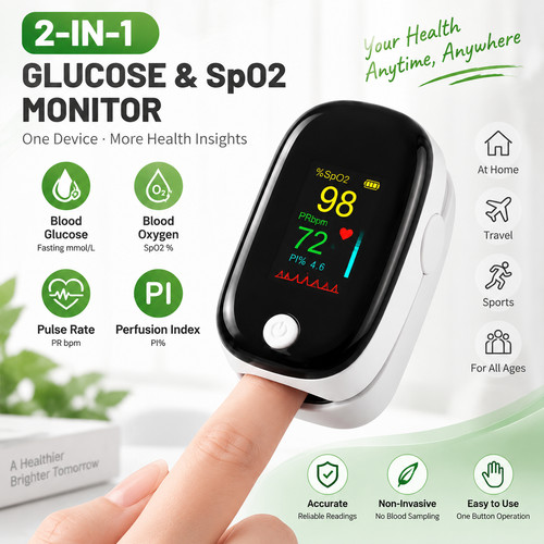 Fingertip blood glucose - 2-in-1,