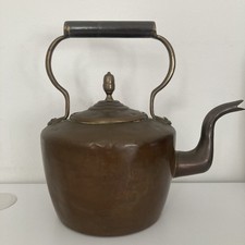 Large Vintage Antique Hallmarked JCB Brass Copper Kettle