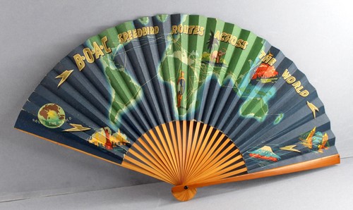Boac vintage airline paper fan - boac,