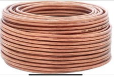 15 Meters Speaker Cable 2 X 4mm 12AWG Stranded Flexible Transparent Audio Wire