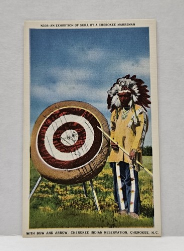 Vintage postcard cherokee - vintage,