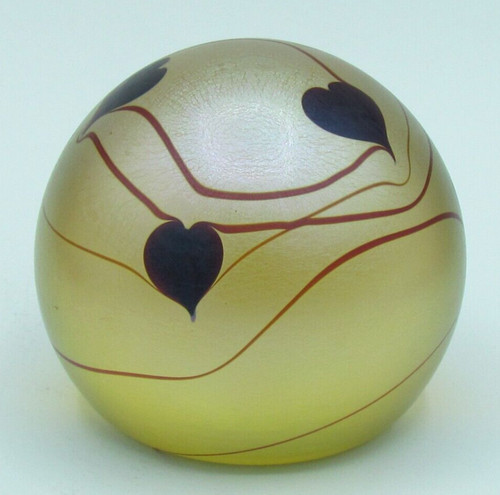Okra glass paperweight - glass, by
