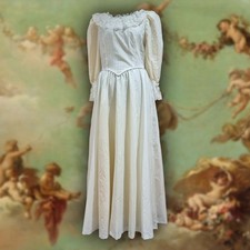 True Vintage 1980s Yellow A Line Evening Bridesmaid Dress 12 Princess