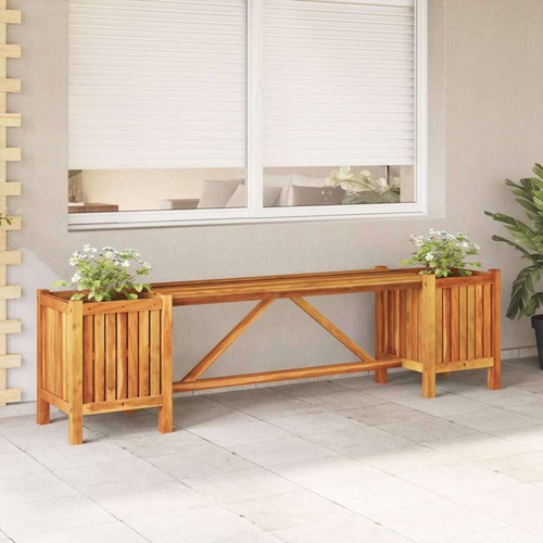 Acacia wood garden bench with - wood,