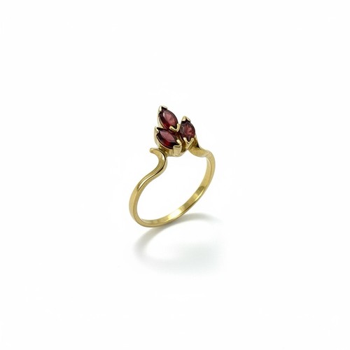 9ct yellow gold natural red - 9k,