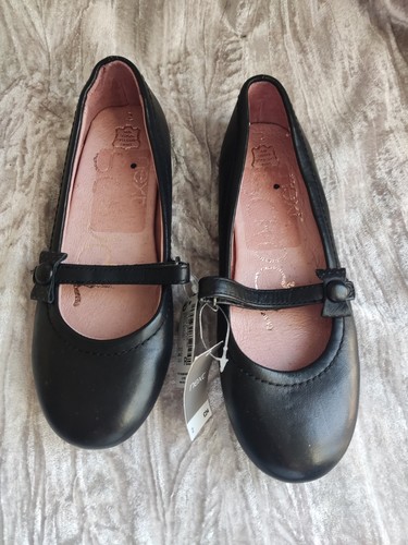Girls next black leather shoes - next,