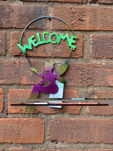 Fairy metal welcome sign - metal,