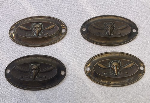 Vintage fox brass escutcheon - brass,