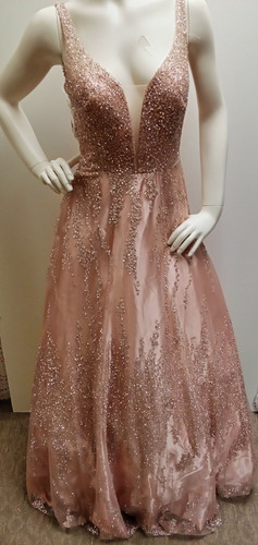 Rose gold sparkly ball gown - sparkly,