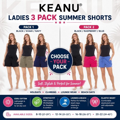 Ladies pack summer shorts - 3,