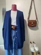 Jaeger Blue Cardigan Mohair