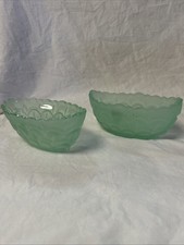 Vintage Art Deco Frosted Green