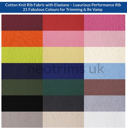 Cotton knit rib strech fabric - cotton,