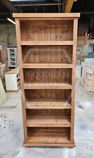 HANDMADE FLORIDA 5 SHELVED BOOKCASE IN OLD ANTIQUE WAX (NOT FLATPACKED)