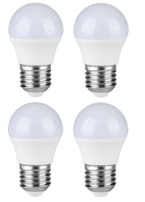 4x LED Golf Ball Light Bulbs Large Screw E27 Lamp 40W Warm White 2700k Dimmable