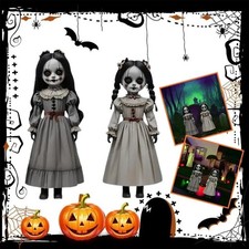 2Pcs Halloween Spooky Ghost Doll Props with Stakes Halloween Yard Signs Garden