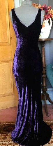 Vintage bias cut maxi - bias, purple