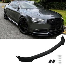 For For AUDI A3 A4 A5 S4 Q3 Q5 Gloss Black Front Bumper Lip Splitter Spoiler Kit