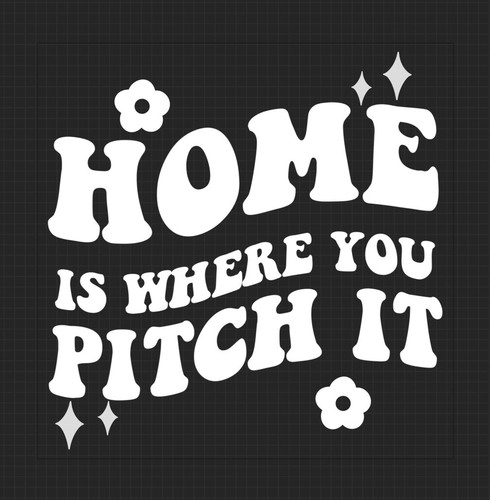 Home pitch camper sticker - pitch,