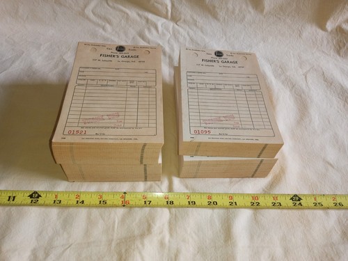 Vintage receipts fishers