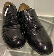 British Army Black Hi Shine Leather Officers Ceremonial Shoes Size 7M UK P27M