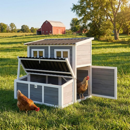 Wooden chicken coop hen house - coop,,