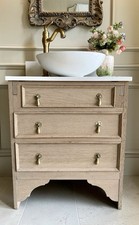 Vintage Oak Vanity sink Unit