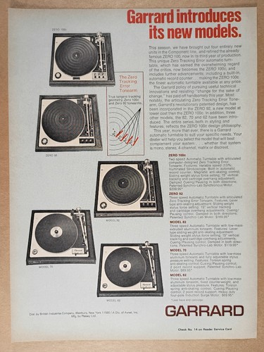 1974 garrard zero - zero, 100c