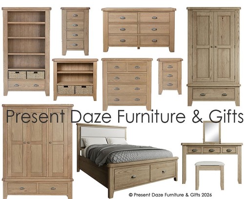 Homestead smoked oak bedside - oak,