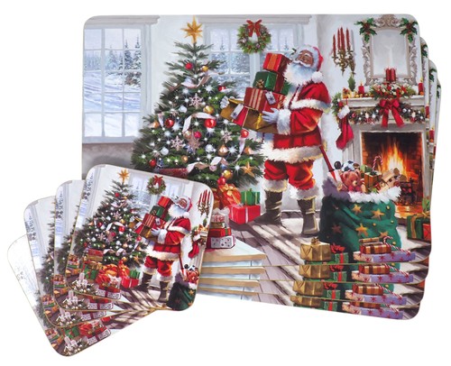 Santa christmas dinner - christmas,
