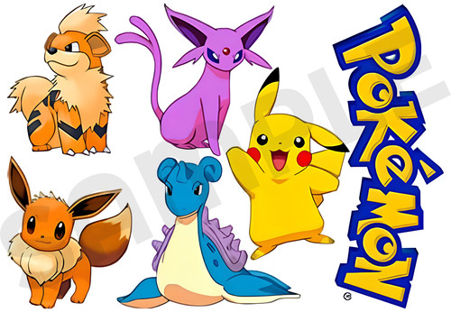 Pokemon logo edible cake - pokemon,