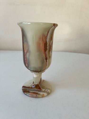 Vintage onyx marble goblet - , /