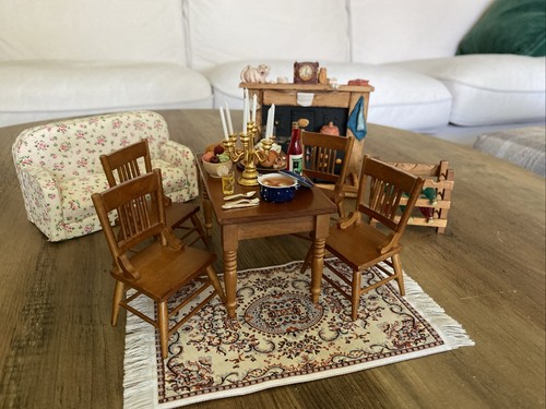 Dolls house dining room table - house,