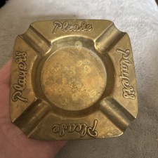 Vintage 'Player's Please' Brass Ash Tray Original in Good Used Condition