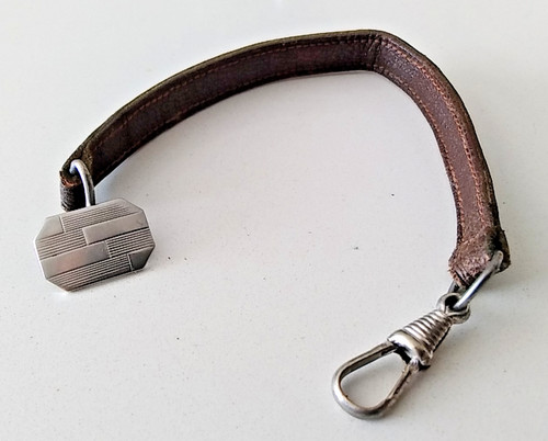 Vintage brown leather pocket - brown,