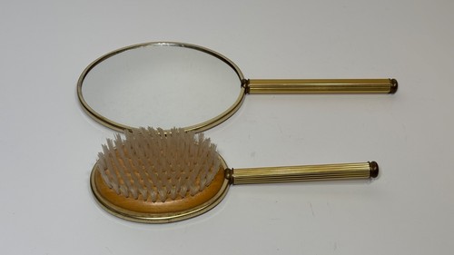 Vintage vanity mirror - vintage, brush