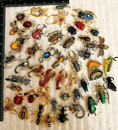 Lot insect brooches beetle - lot,