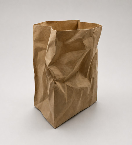 Printed paper bag vase - paper, –