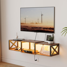 Floating TV Stand with Power