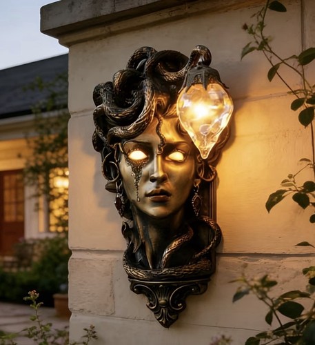 Medusa statue light table - statue,