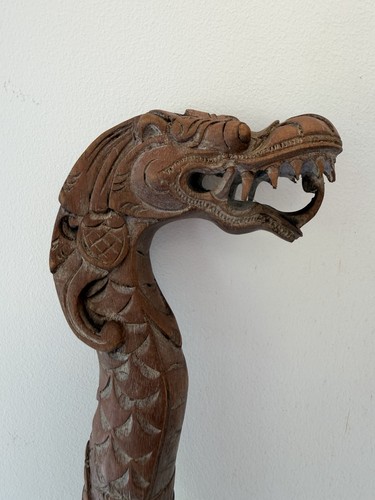 Hand carved dragon - carved, walking