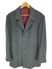 Pierre Cardin Wool Overcoat Grey L Size Jacket Warm Formal