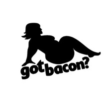 Got Bacon? sticker/decal funny car/van bumper joke VW BMW AUDI SEAT SKODA MAZDA