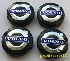 4x 64mm BLUE/BLACK VOLVO WHEEL