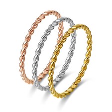 1.5mm Thin Twisted Ring