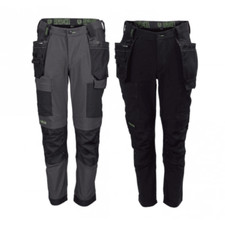 Apache Calgary 4-Way Stretch Trouser Holster Pockets Knee Pad - Black / Grey
