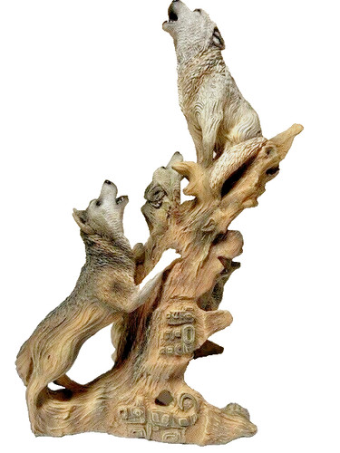 Wolf statue echoes the - statue,