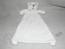 Matalan white bear comforter star teddy blankie soft toy