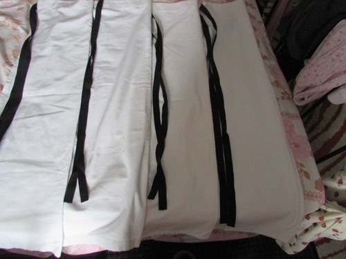 White long waist apron - 4x,