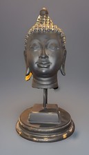 Buddha Head Statue Lamp Black